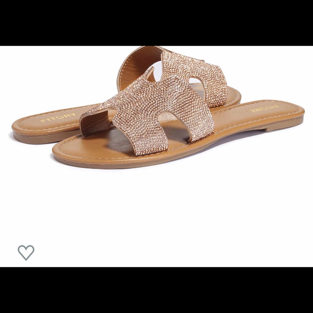Rose gold sandals